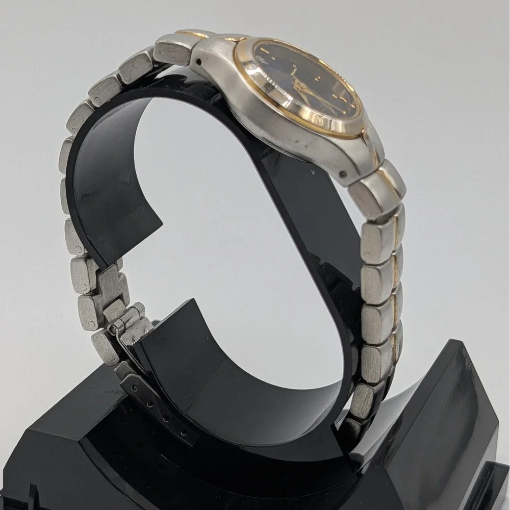 Sarah Coventry Blue Sunburst Dial Diamond‎ Accent Quartz Watch Two Tone 24mm